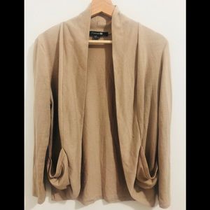 Khaki / Tan Forever 21 Cardigan